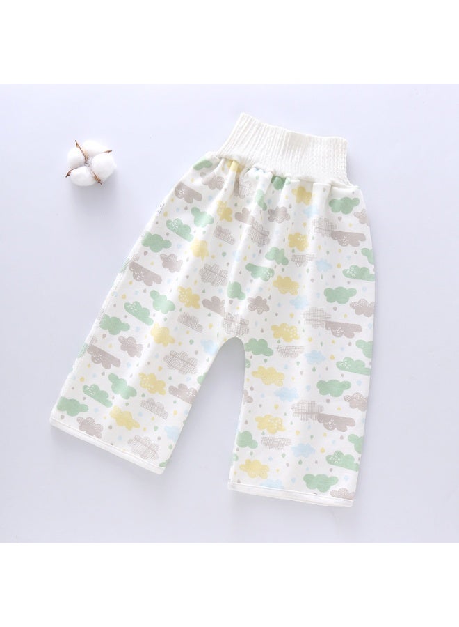 2 PCS Toddler Training Waterproof Diaper Pants High Waist Baby Diaper Skirt For Baby Girls - Image 3